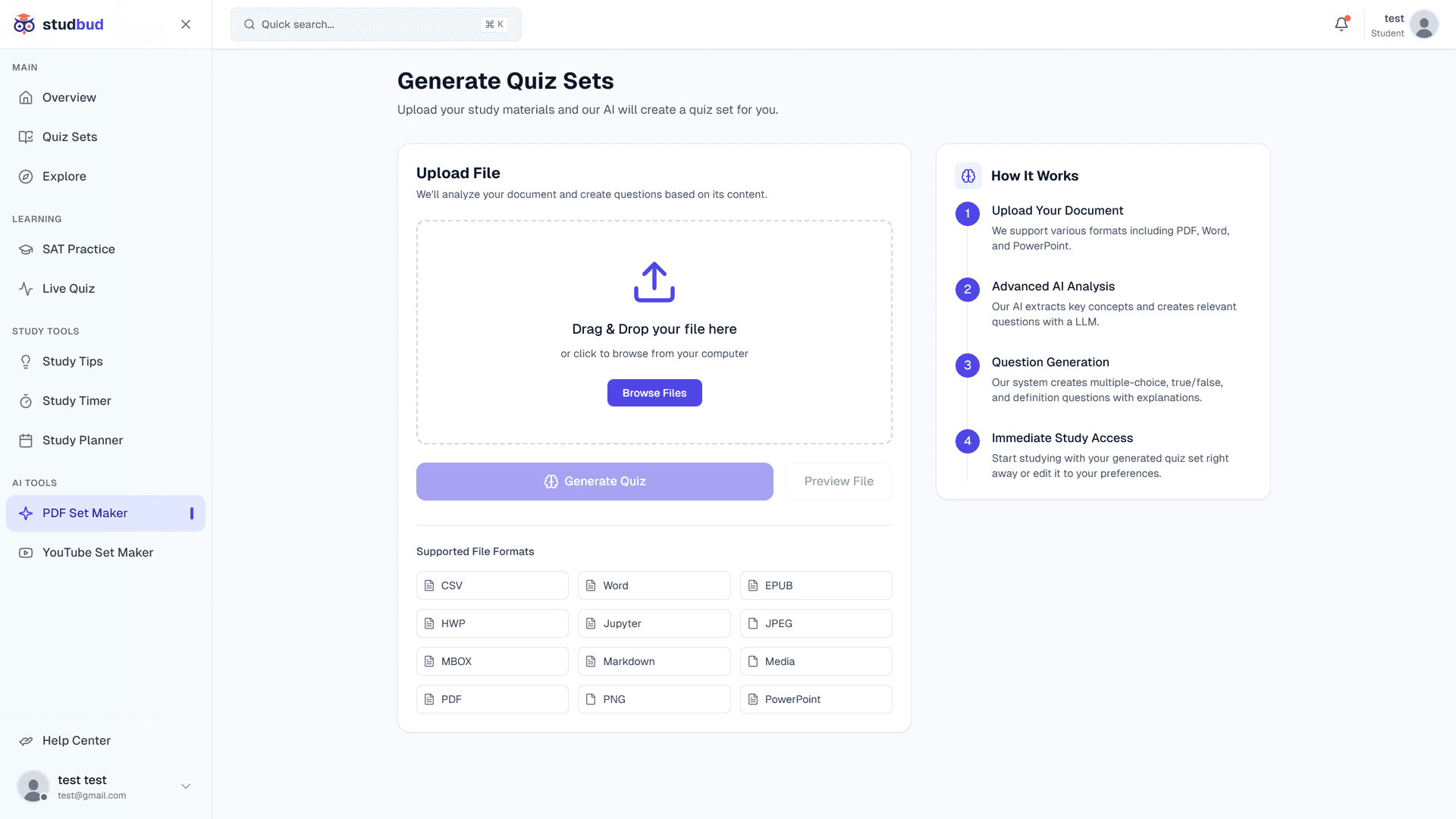 AI Quiz Generation